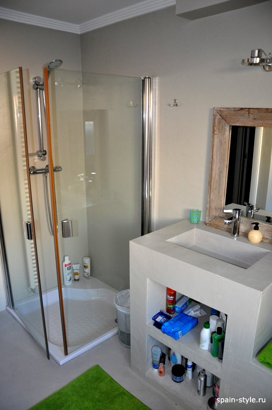 Bathroom with shower,  Holiday seaview villa in Benalmádena for 12 people
