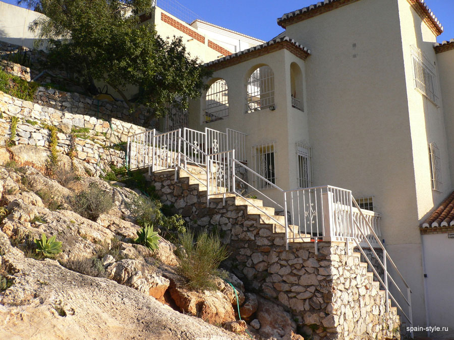 staircase outside the house 