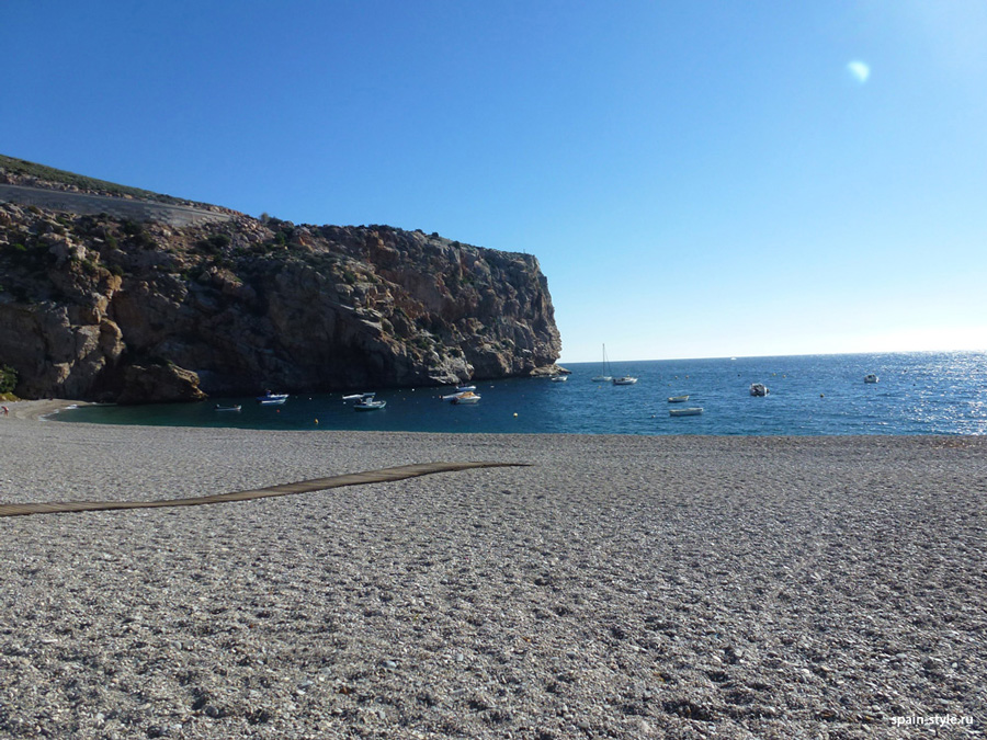 The beach near the hotel