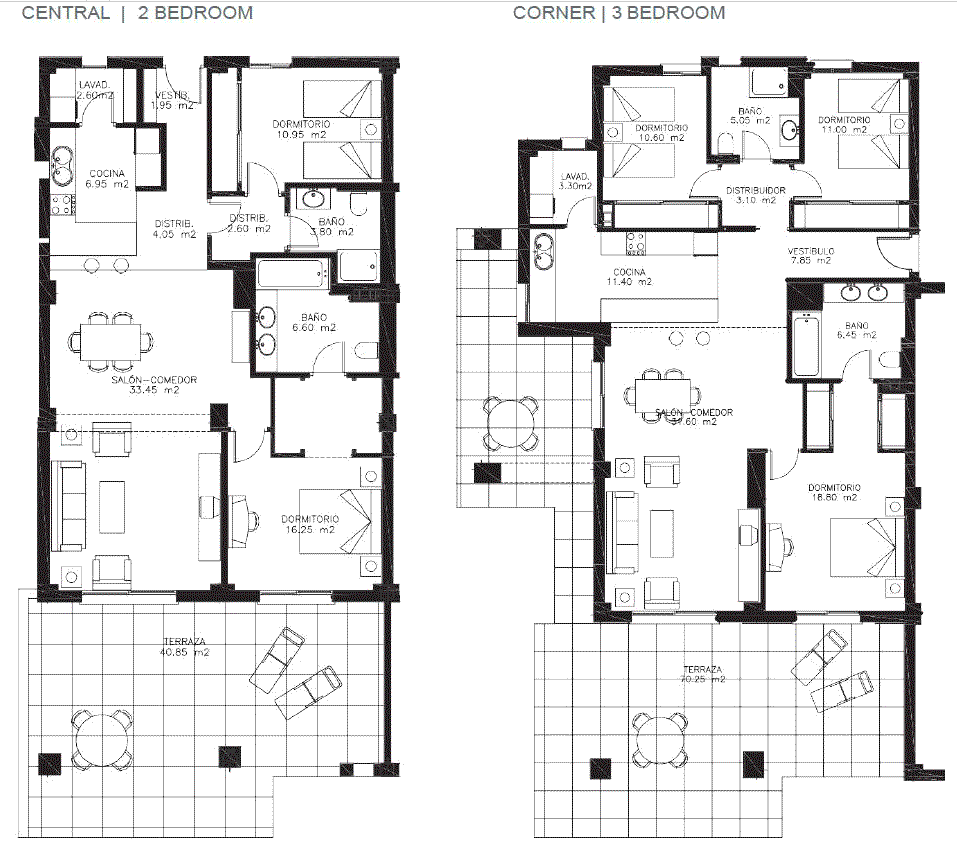 Planos de los apartamentos 