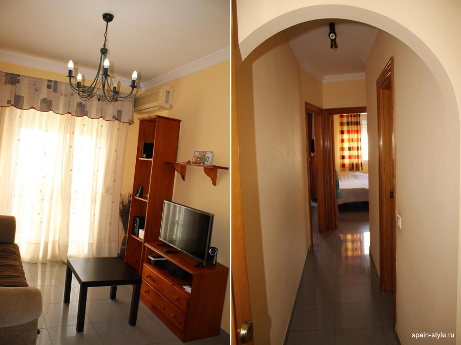 Living room and corridor