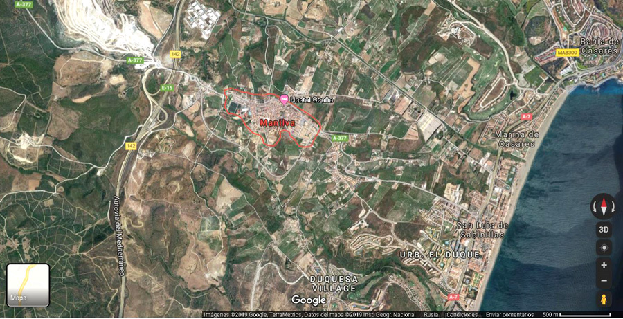 Manilva on Google map