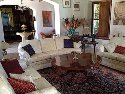 Living room in the main house