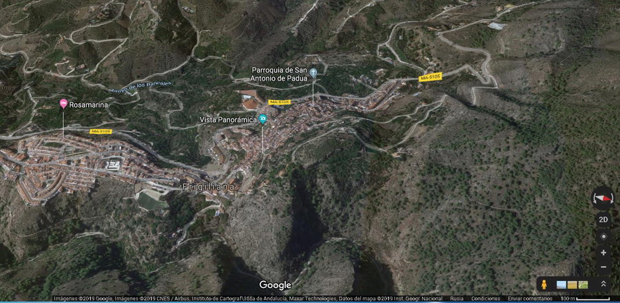 Frigiliana on Google map 