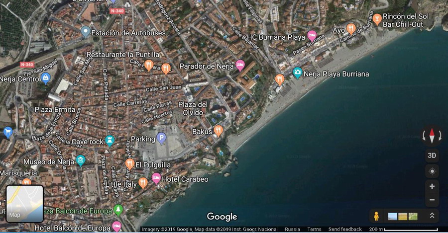  Nerja on Google map 