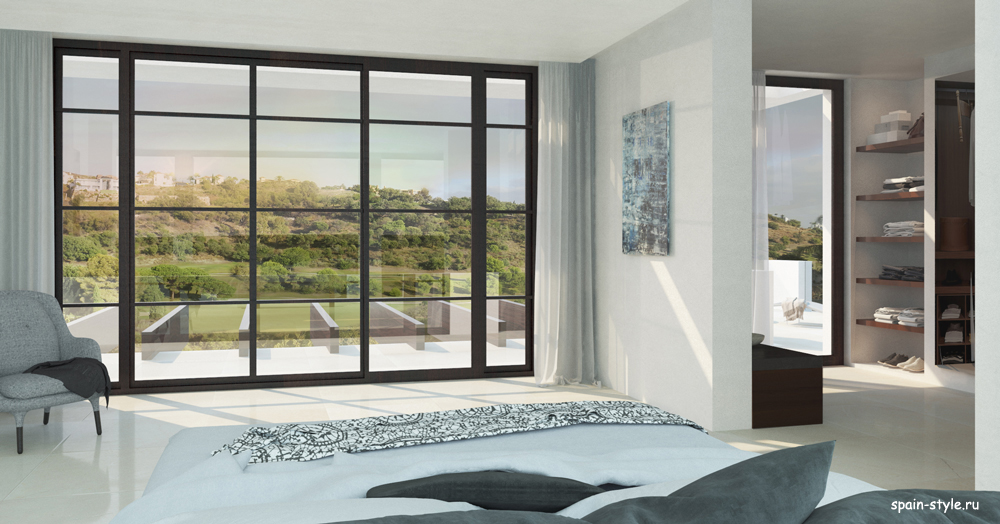 Bedroom, Modern  new  villa for sale in  Benahavis