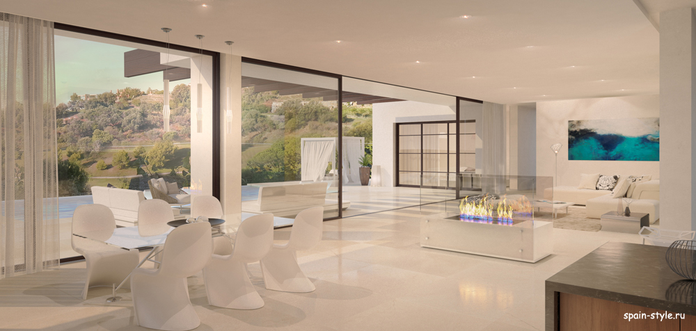 Living room,  Modern  new  villa for sale in  Benahavis