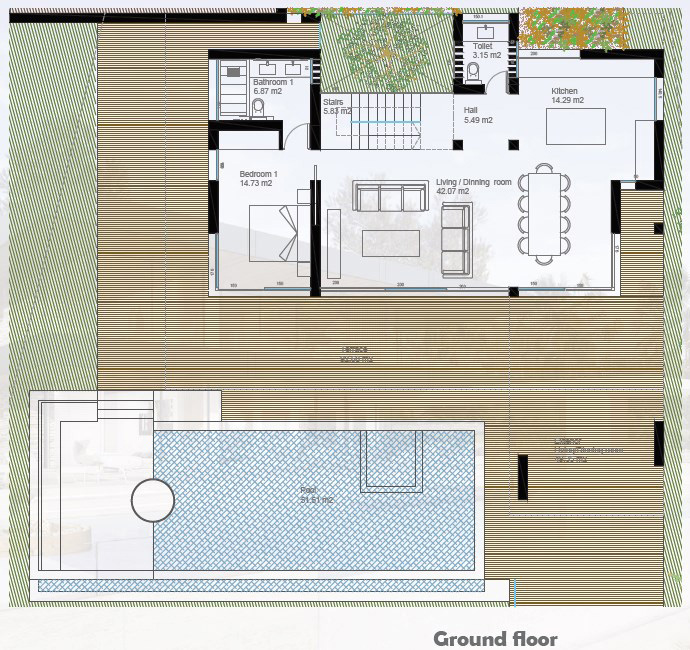 Ground floor,  New villa Los Almendros Gated  in Benahavís