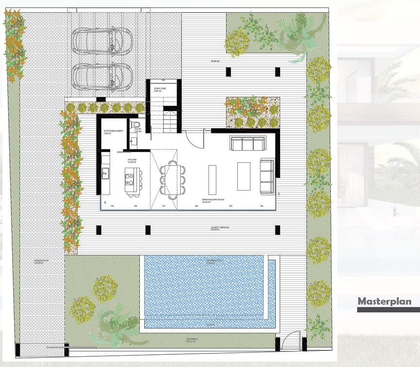 Masterplan first floor,  New villa Linda Vista in Marbella