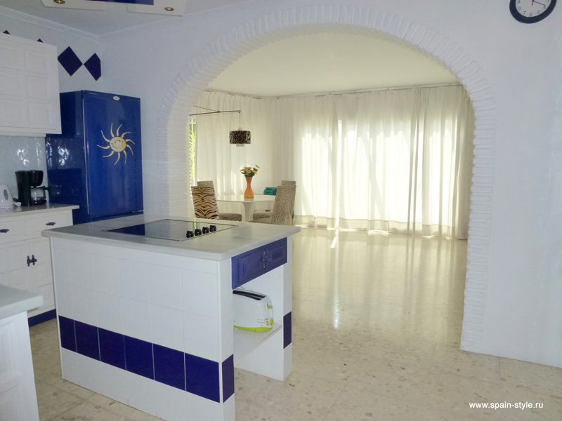 Cocina, Villa en la playa Burriana, Nerja, alquiler