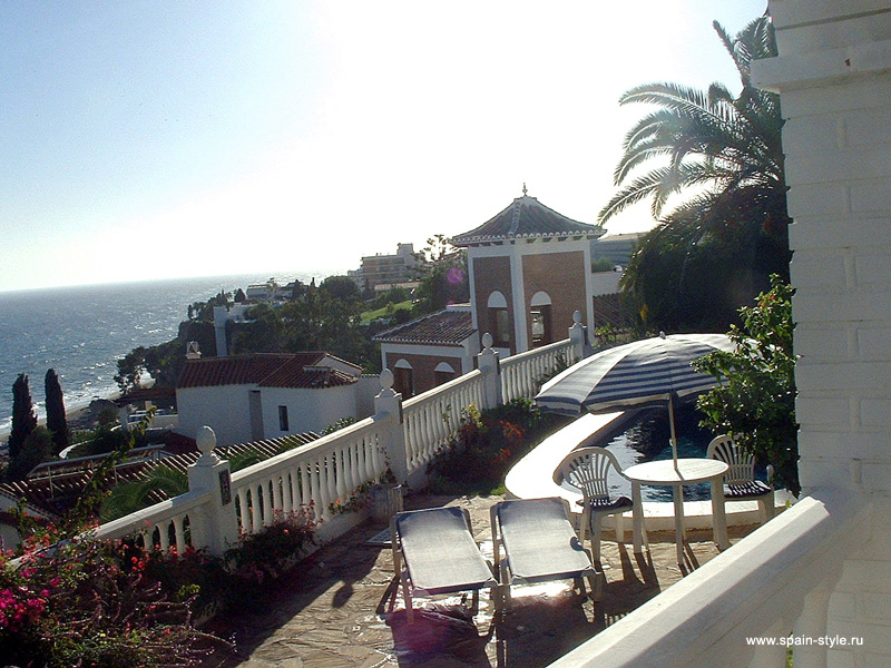 Vista desde la terraza, Villa en la playa Burriana, Nerja, alquiler