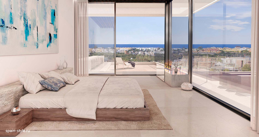 Bedroom, Luxury sea view villas  in the New Golden Mile 