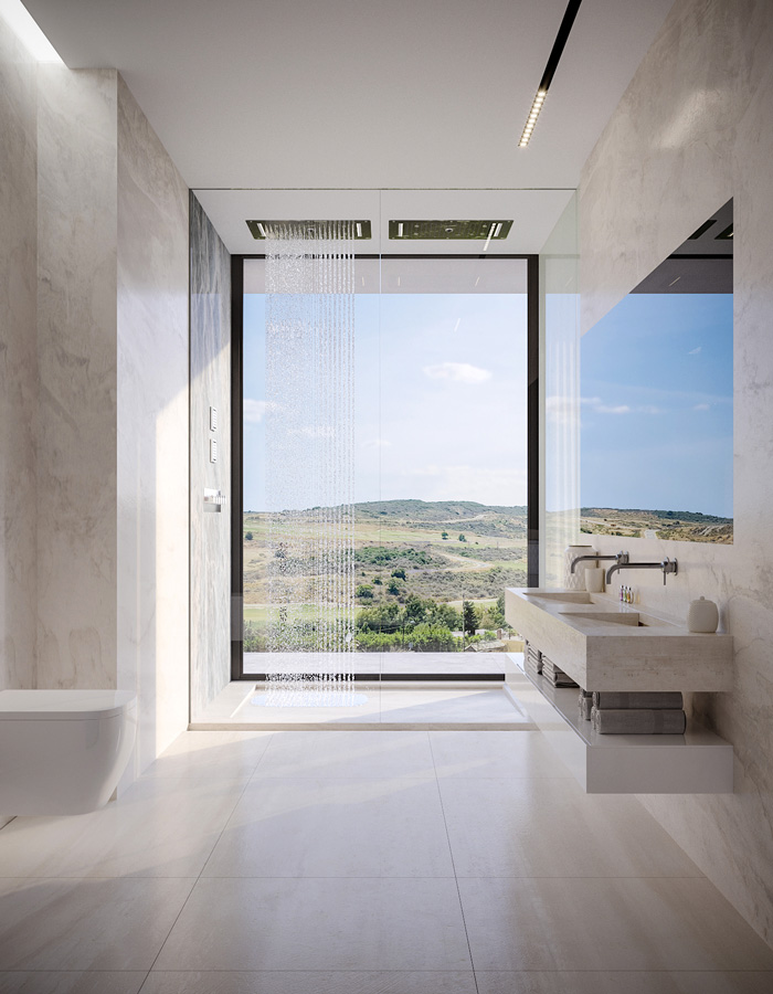 Bathroom, New  villas with sea and golf views  in Estepona 