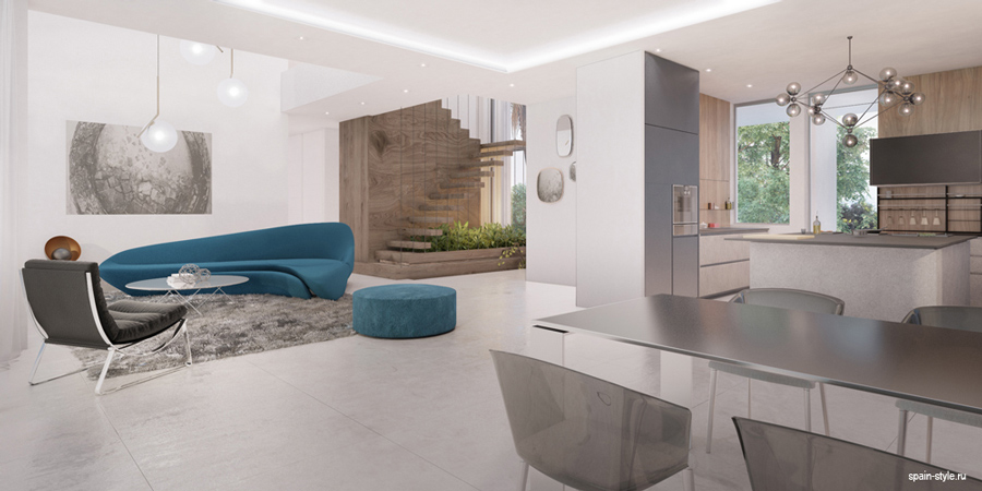 Living room,    New luxury villas in Mijas 