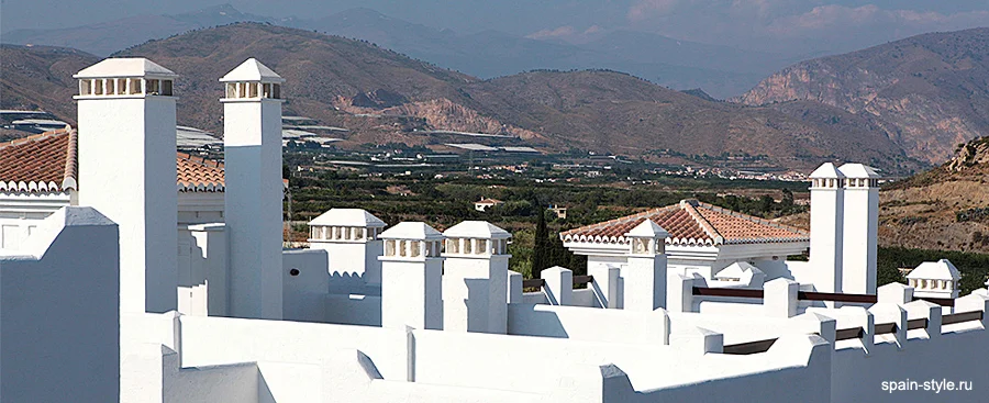Vistas de la ciudad y las montañas