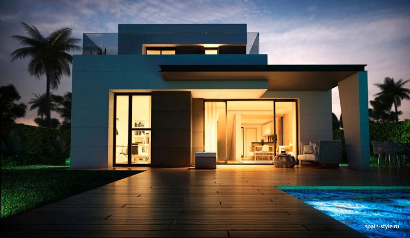 Villas de noche