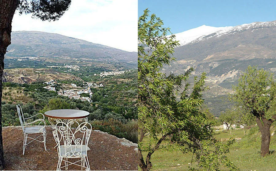 Vista de las montañas y el valle